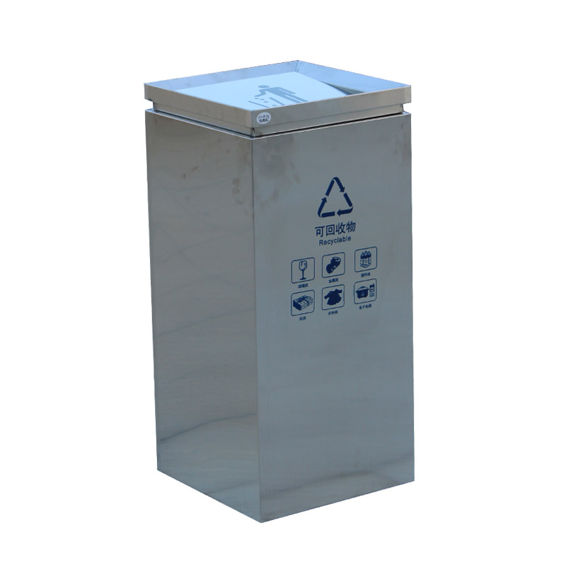 金迪乐不锈钢垃圾桶高清大图