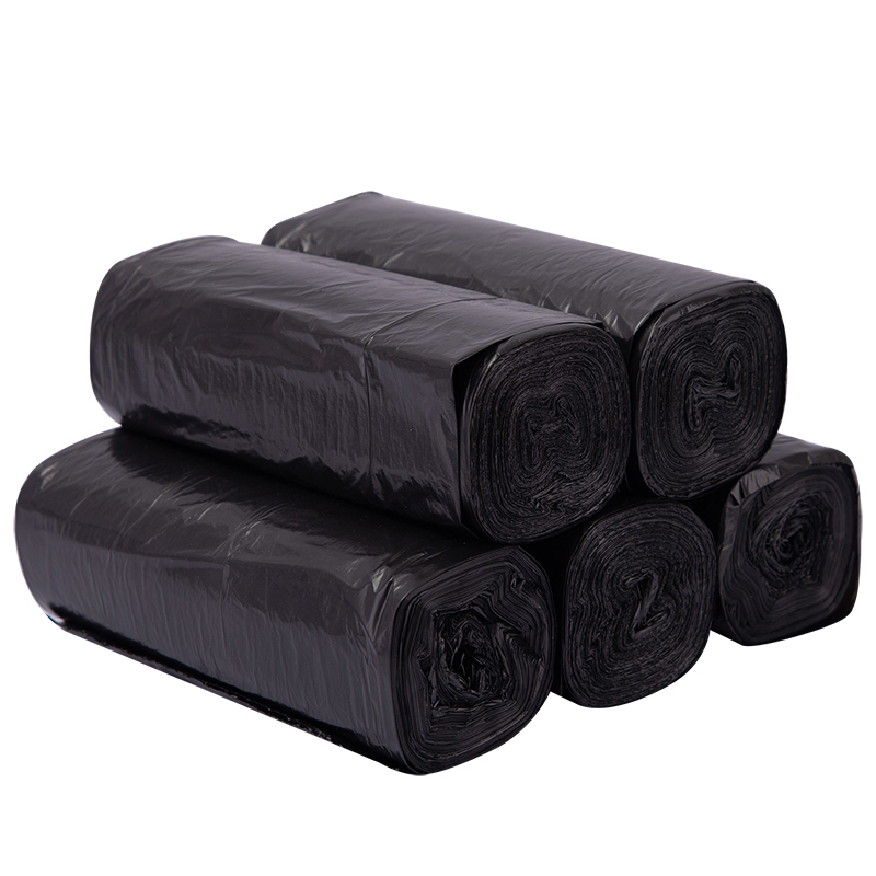 得力 18742 家用办公垃圾袋 黑色 40*45cm 30支/卷 5卷装 (单位:件)