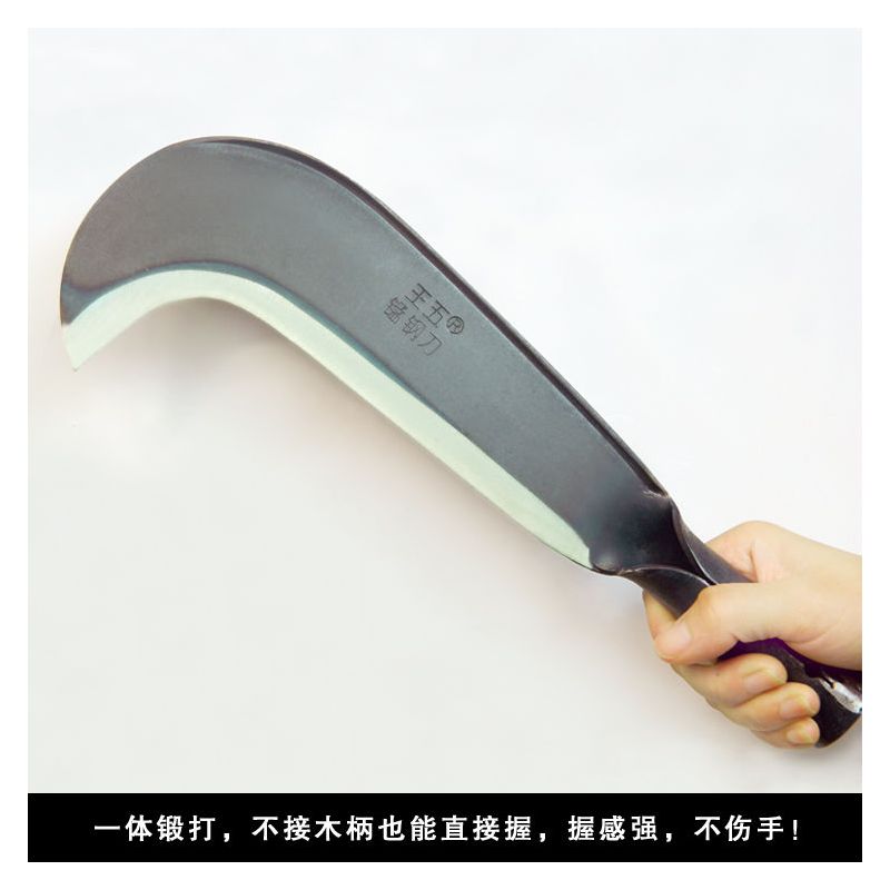 锰钢刀锻打柴刀砍树破竹刀砍柴刀开路甘蔗刀户外镰刀砍竹弯刀