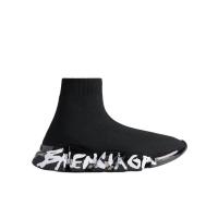 巴黎世家(Balenciaga)女款跑步鞋圆头设计聚酯弹性纤维鞋面TPU鞋