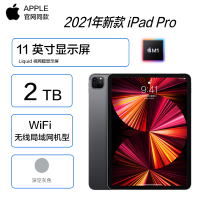 2021年新品 苹果 Apple iPad Pro 11英寸平板电脑 2TB内存 WLAN版 深空灰色 M1芯片 MHR23 海外版