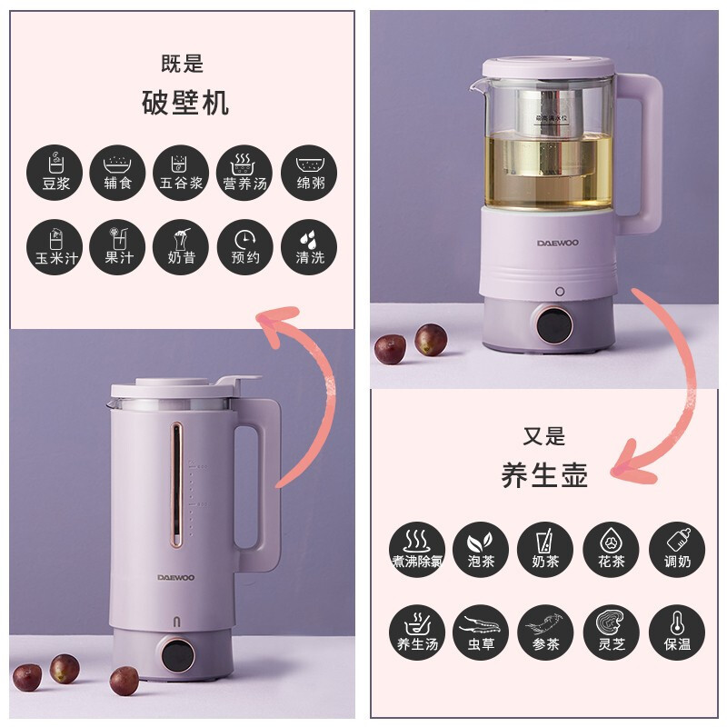 大宇(DAEWOO)大宇破壁机（标配）DY-SM02紫色
