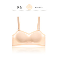 抹胸无肩带内衣女防滑聚拢美背薄款夏季冰丝无痕性感露背隐形文胸 L（36/80ABC）110-125斤 肤色