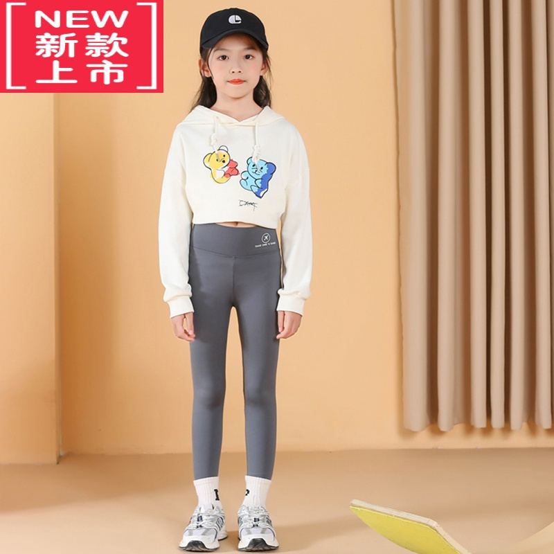 可莉允女童鲨鱼裤加绒儿童打底裤外穿秋冬款女孩瑜伽裤保暖裤宝宝芭比裤