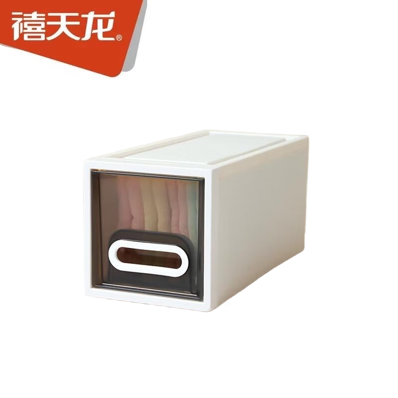 禧天龙(Citylong) 3个装 收纳柜衣服收纳箱整理收纳盒办公文具整理抽屉柜 G-5200 烟灰色高清大图