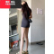 YIBUSHENG辣妹连衣裙女季短袖u领性感显身材纯欲显瘦修身高级感包臀短裙