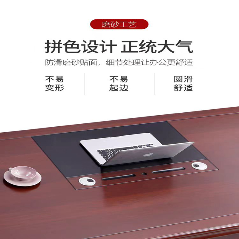 聚越唐(JU YUE TANG)班桌班台办公桌 1600*800*760mm 带双副柜 张高清大图