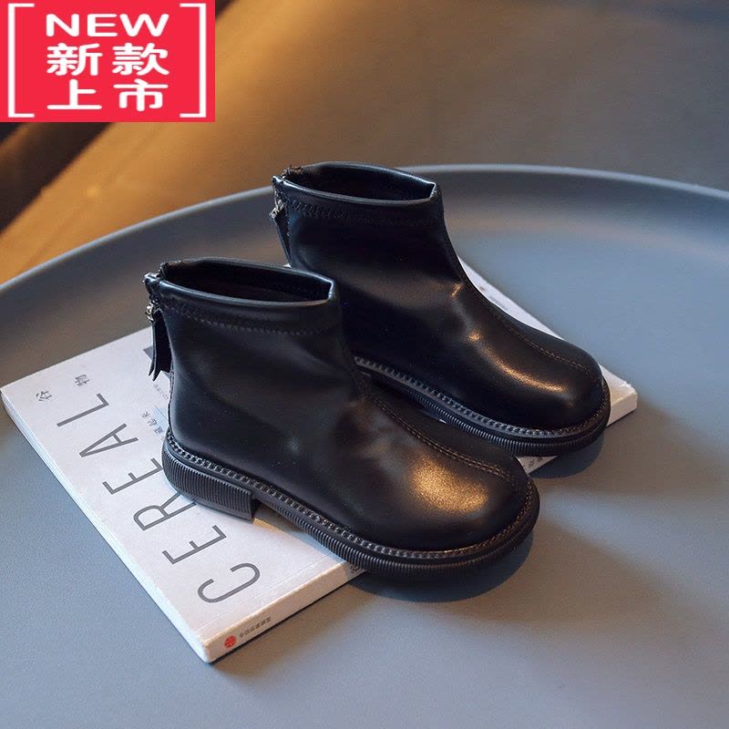 可莉允女童鞋儿童靴子2022冬季新款保暖长靴女孩时尚二棉皮靴加绒长筒靴图片