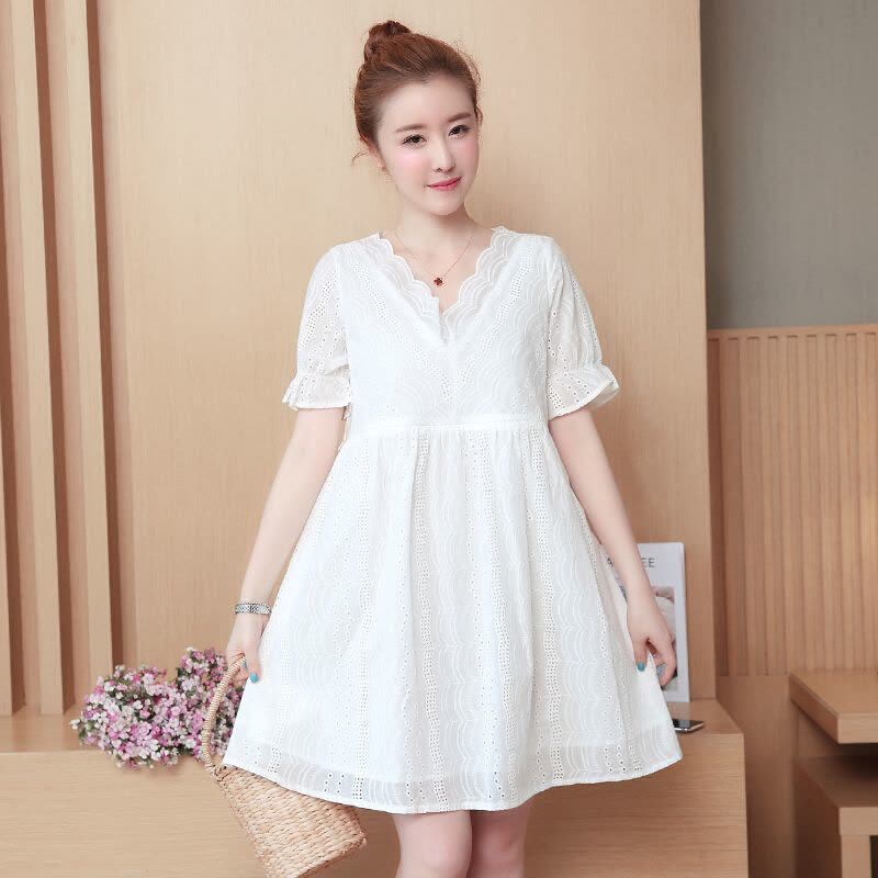 迪鲁奥(DILUAO)孕妇装夏装连衣裙新款孕妇裙时尚2021中长款纯棉夏季上衣外出服图片