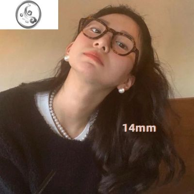 JiMi925银耳钉女夏小众999养耳洞珍珠耳环2023新款高级感足银耳饰 fever同款925银珍珠耳钉14mm一对925