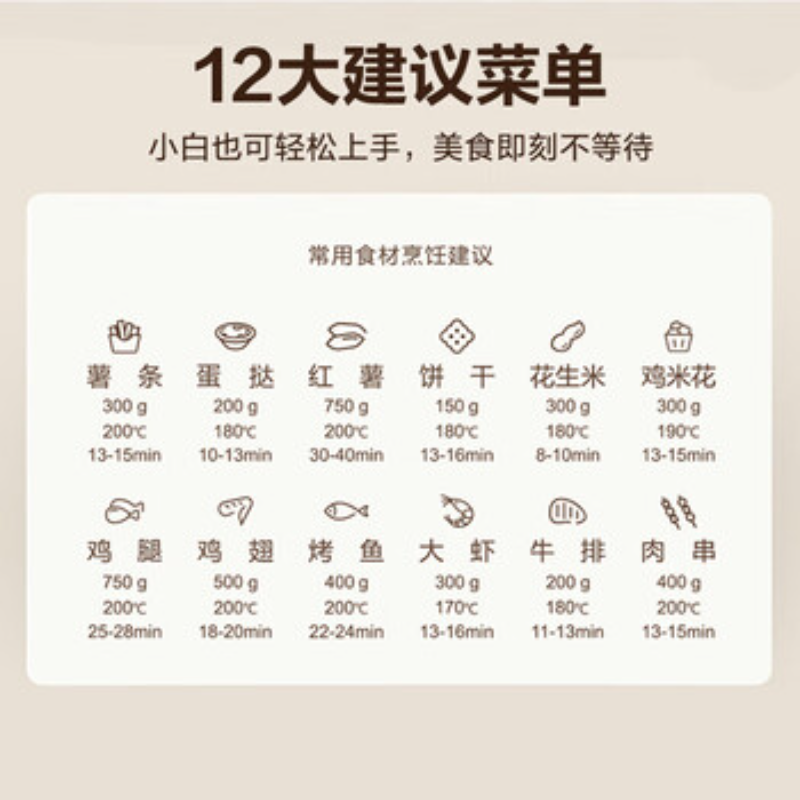苏宁 苏泊尔 空气炸锅 KJ55D78 双旋钮控时控温蒸汽嫩炸5.5L高清大图