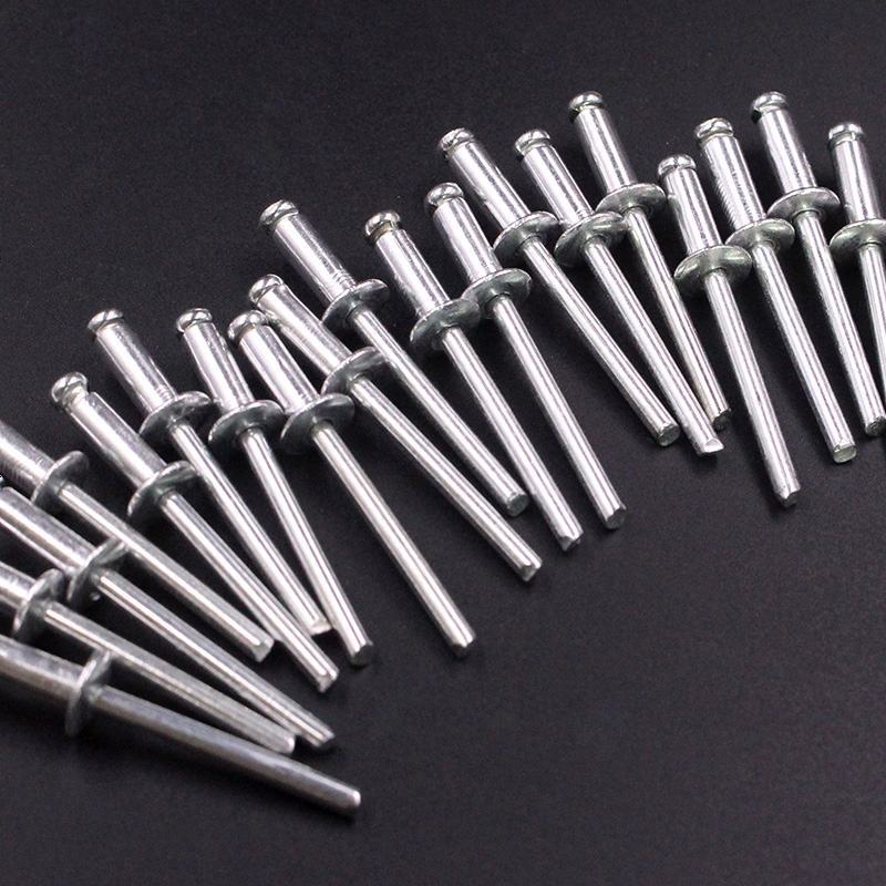 希而希抽芯铆钉50枚装开口型平圆头拉铆枪铆钉装潢钉铝拉钉拉铆钉4mm