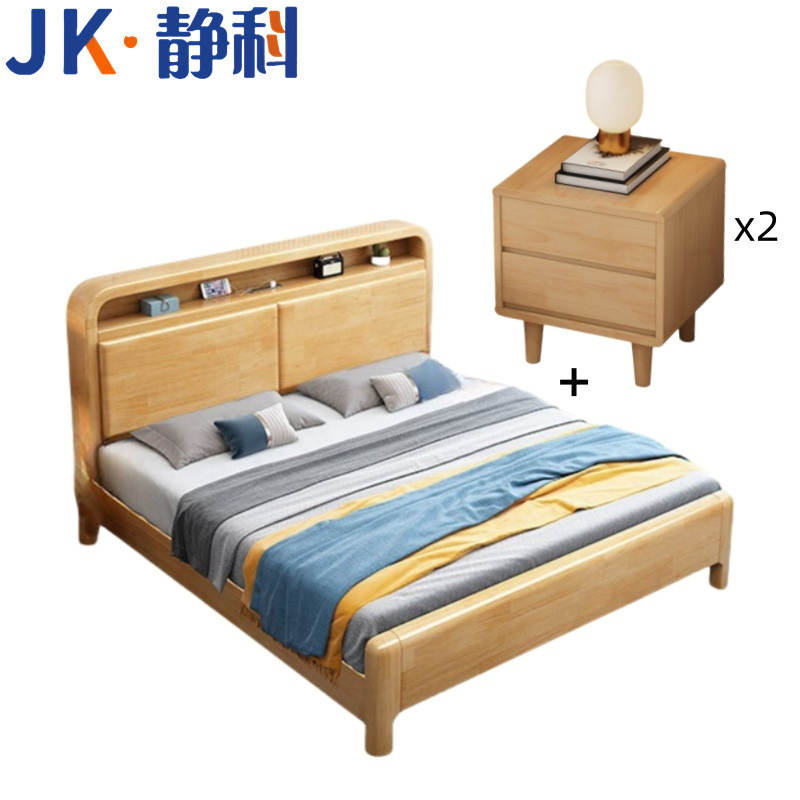 静科床+床头柜1200*2000*990mm套高清大图