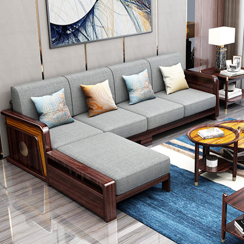 采百木caibaimu新中式沙发全实木橡木沙发现代简约客厅小户型新中式