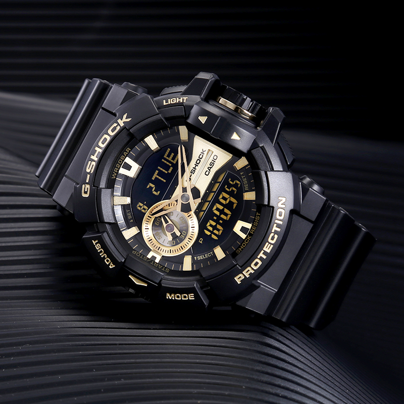 卡西欧(Casio)手表G-SHOCK系列多功能防水石英男表 GA-400GB-1A9高清大图