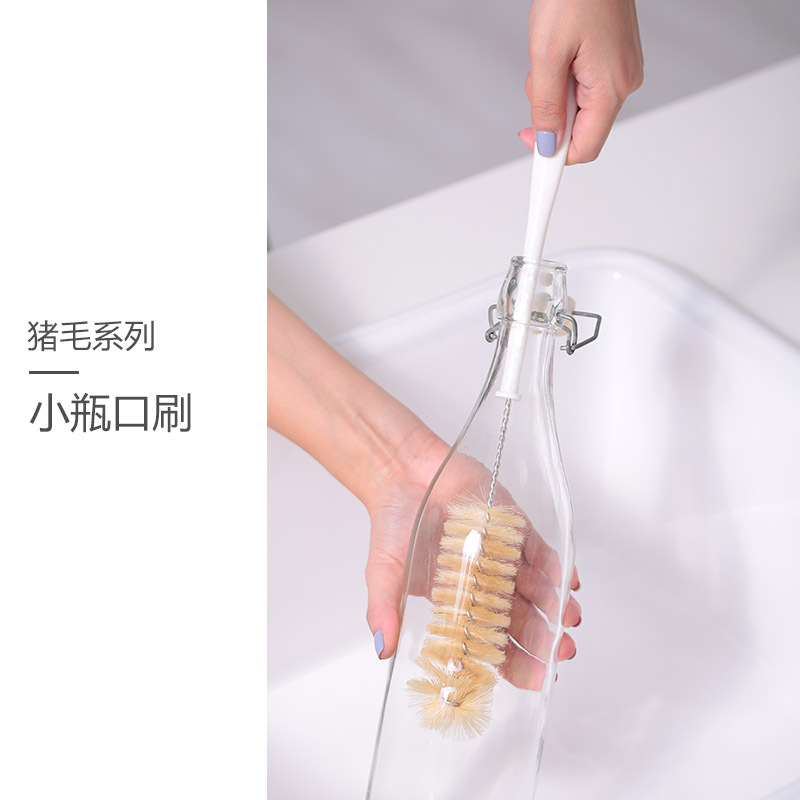 家柏饰(CORATED)长柄细口瓶刷小瓶口刷子杯刷无死角清洗酒瓶厨房家用清洁工具 经济PP毛-长柄杯刷高清大图