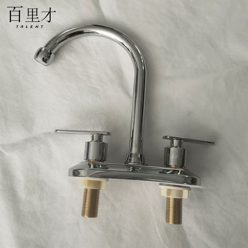 百里才 双孔双开冷热面盆龙头 15mm 个图片