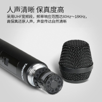 得胜 X3HH UHF调频一拖二无线麦克风 双手持式话筒 户外演出教学舞台会议K歌适用 连接功放一体式音响弹唱音箱