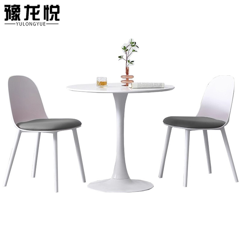 豫龙悦洽谈桌椅 接待洽谈桌一桌二椅800*800*750mm套