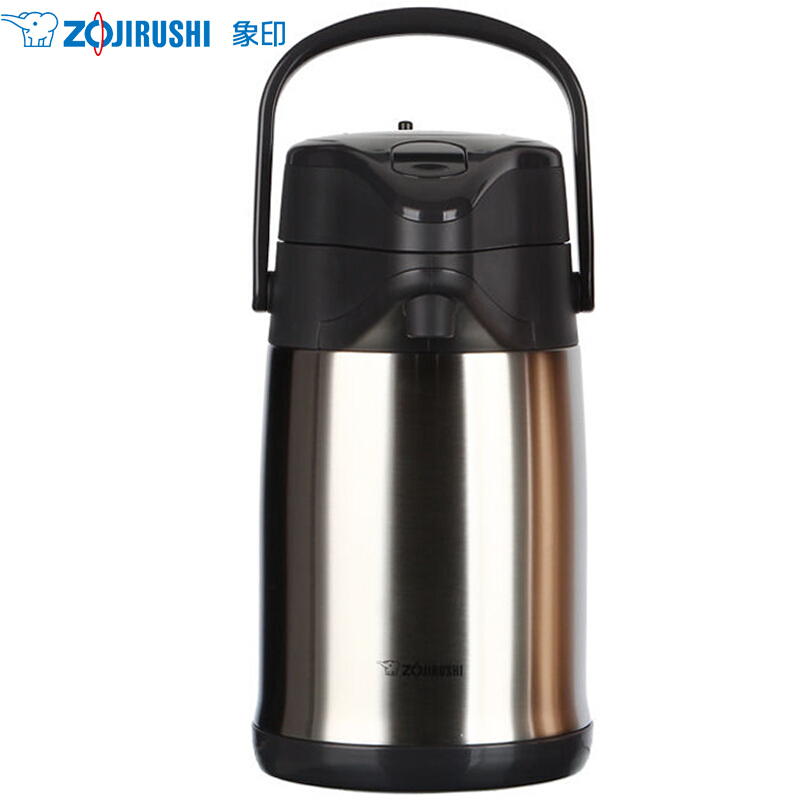 象印(ZO JIRUSHI)气压式保温壶SR-CC30C-XA 不锈钢真空居家保温瓶 家用咖啡壶热水瓶3L不锈钢色