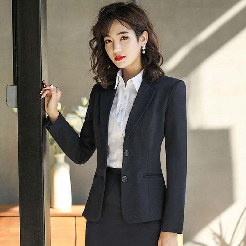 西装套装女春秋职业装女装套装西服女学生正装外套面试工作服韩版