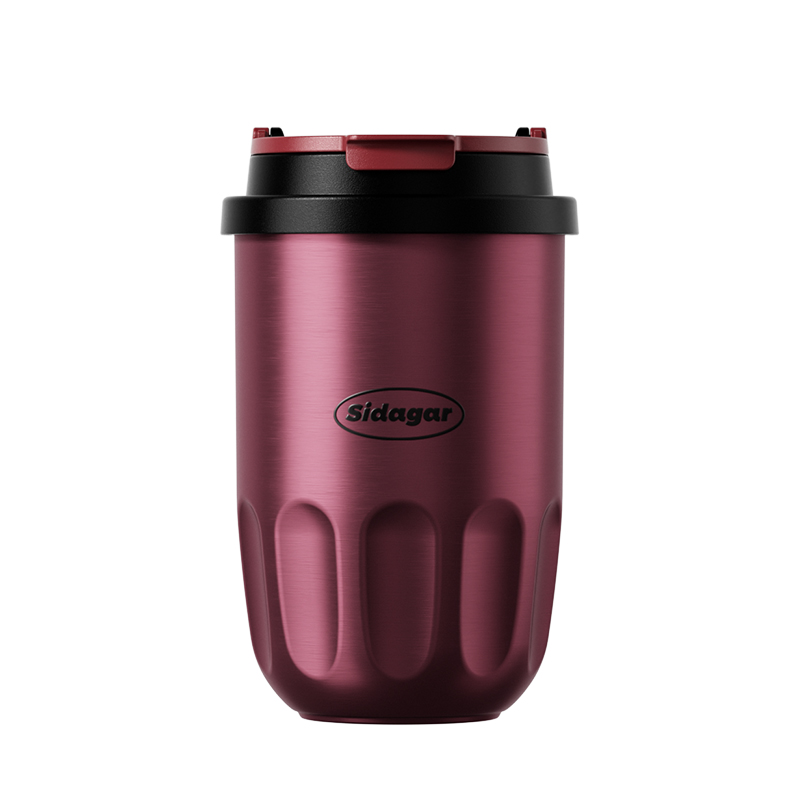 世大家 灵眸咖啡杯420ml陶瓷-缎光玫瑰(红)