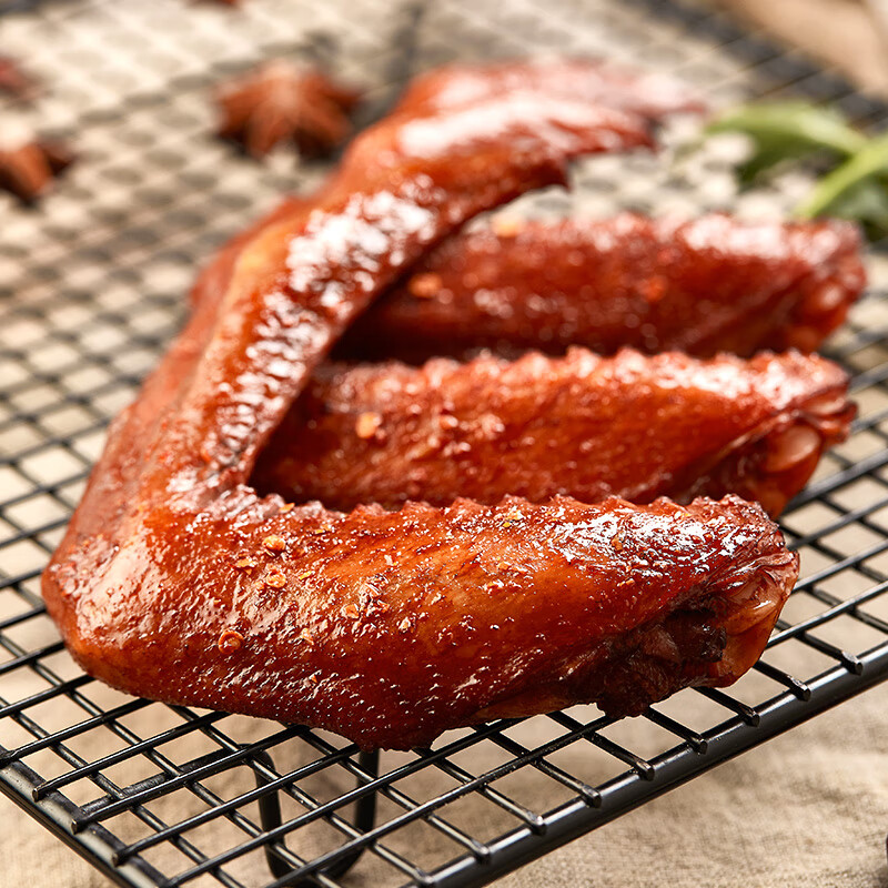 无穷熟食即食小吃麻辣零食酱卤鸭翅69g袋装/3小包*2袋高清大图