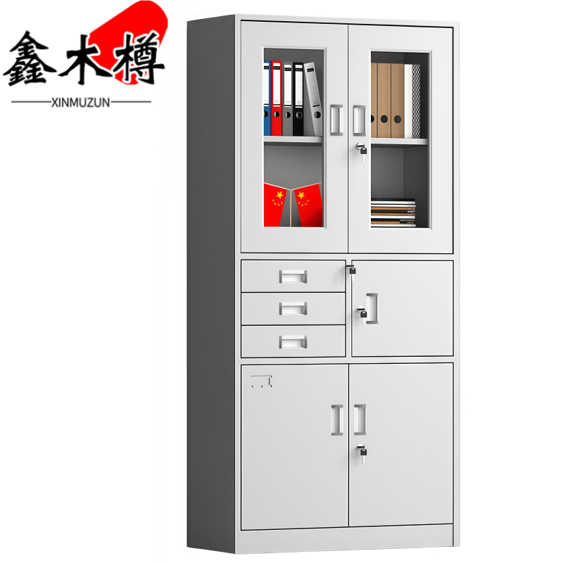 鑫木樽文件柜偏三斗个高清大图