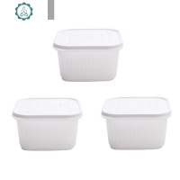 3个装保鲜盒透明沥水保鲜碗姜蒜葱花便携塑料收纳盒家用冰箱密封 封后