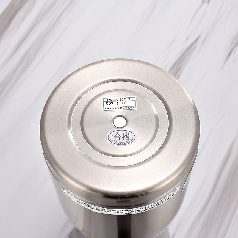 虎牌（tiger）不锈钢真空保温壶 PWL-A16C 1.6L 香槟金NN 家用压杆式热水瓶 大容量旅行保温桶