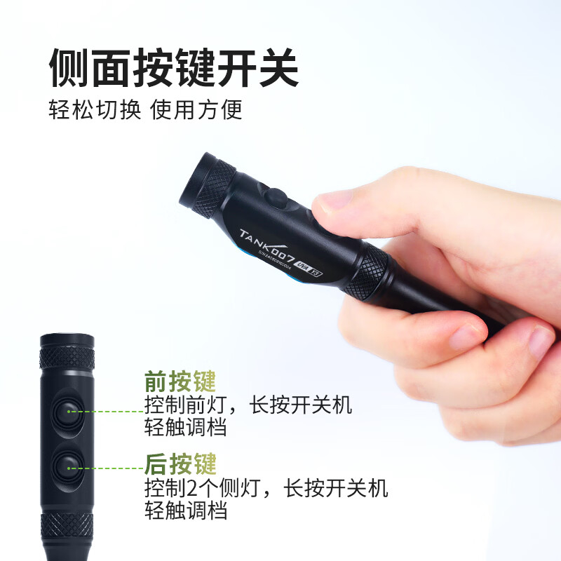 探客TANK007 UVAY3白光红光紫外线三光源手电筒高清大图