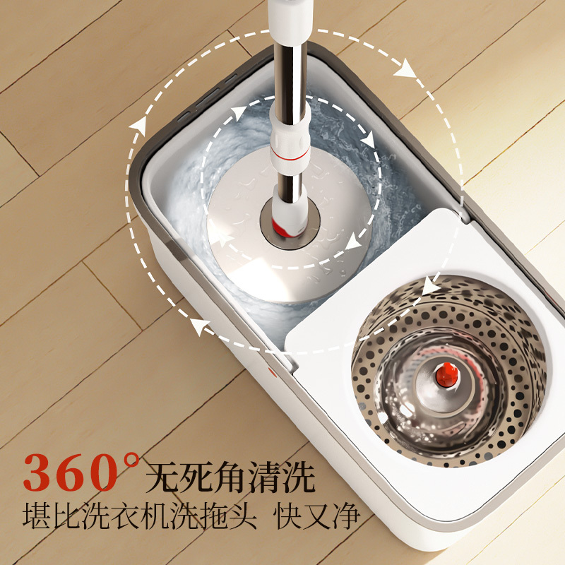 好媳妇拖把桶旋转拖通用家用拖布自动甩干2024新款墩布自拧水拖把