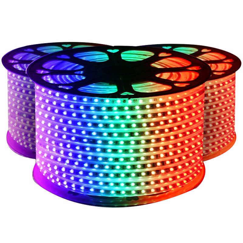 七彩灯变色吊顶灯带led客厅暗槽家用遥控三色线灯条户外