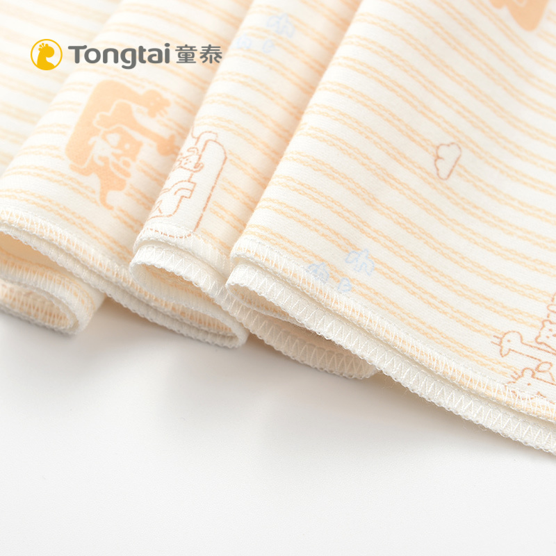 童泰TONGTAI床上用品初生儿纯棉抱毯男女宝宝春夏薄款抱巾两件装无填充物840*840mm