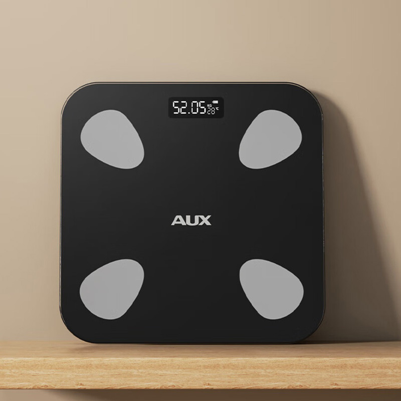 奥克斯体脂秤加大加厚钢化秤面ACC-3001W1M(颜色随机)高清大图