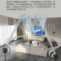 三星SAMSUNG HW-Q930B/XZ 物理9.1.4CH 杜比全景声DTS:X 回音壁家庭影院 音响 蓝牙音箱
