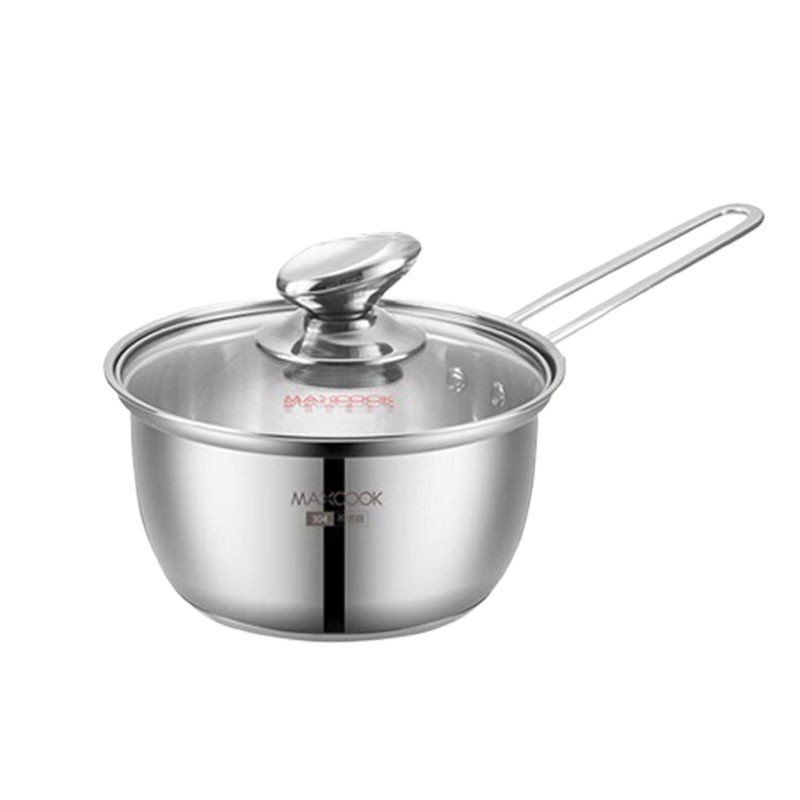 美厨奶锅耐磨耐用304钢线柄单层新主厨系列MCN6684
