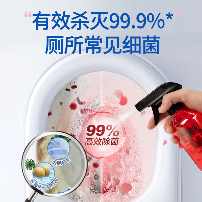 沫檬-香氛洁厕剂玫瑰花香浴室厕所马桶洁厕液强力除垢除臭除菌清洁剂玫瑰香氛洁厕剂300mlMMA37-9*1高清大图