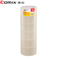 齐心(COMIX)JP6015-6普通封箱胶带 6卷/筒 60mm*150y 透明胶带 打包胶带胶布胶纸 封箱器胶带