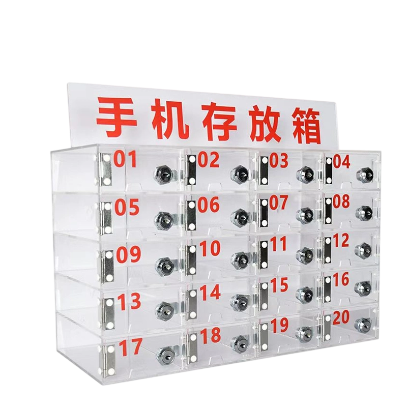 铁迅亚克力手机存放柜20门 个高清大图