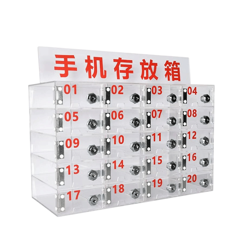 铁迅亚克力手机存放柜20门 个图片