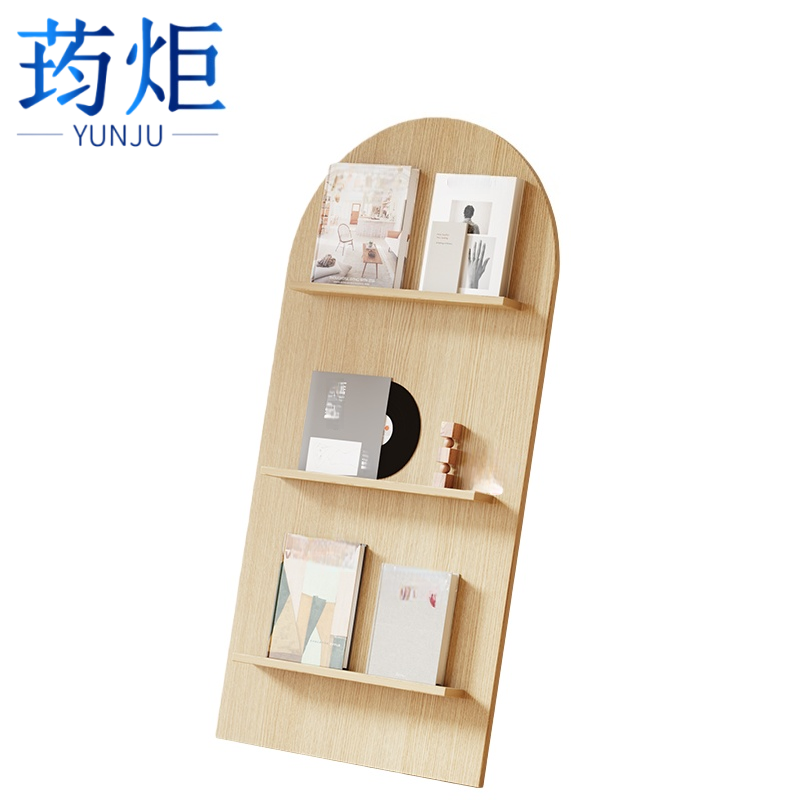 荺炬 报刊架 原木色个