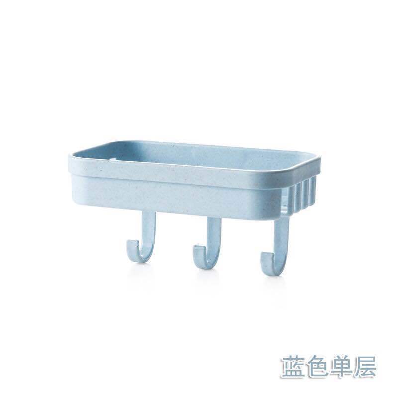 免打孔肥皂盒卫生间沥水创意壁挂香皂架浴室置物架吸盘双层肥皂架