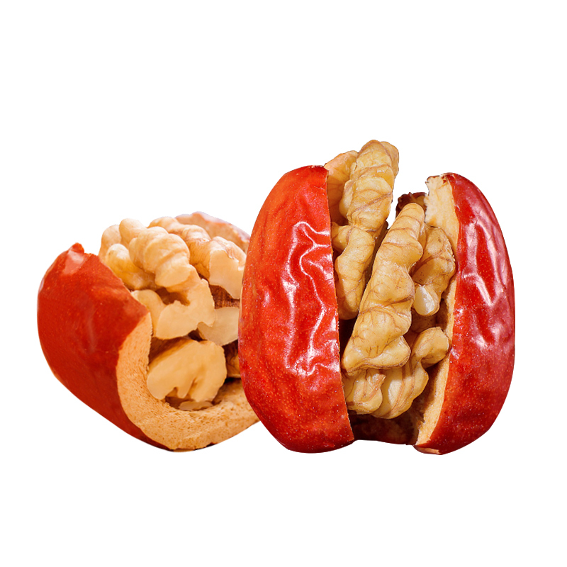 事农果密码系列夹心枣骏枣夹核桃爱心果208g(休闲零食)