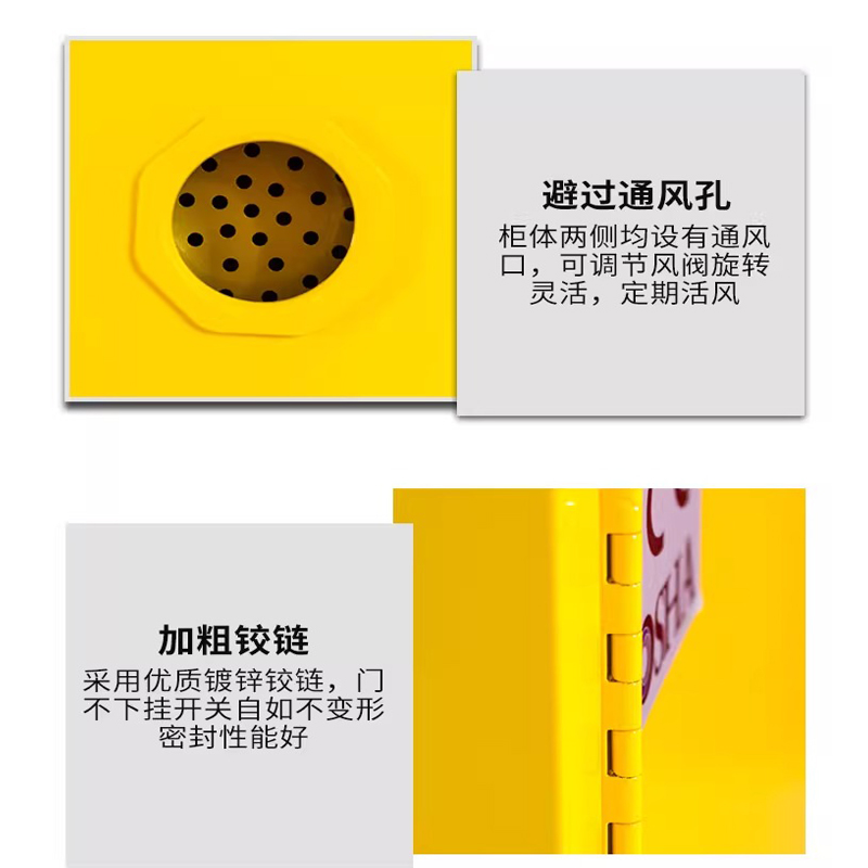 馨飞虎防爆柜危险品暂存柜安全存放柜12加仑/台高清大图