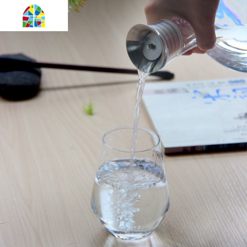 人工吹制玻璃大肚凉水壶 欧式冷水壶 果汁水壶组醒酒器 FENGHOU 不锈钢圆托盘