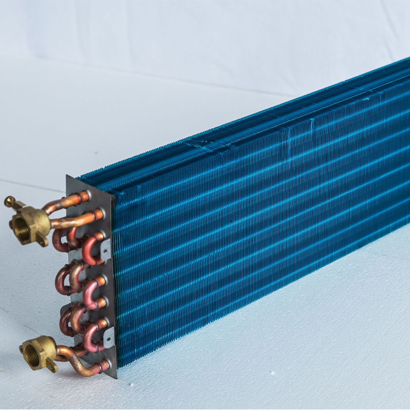 苏宁 三吉森 风机盘管表冷器散热器中央空调铜管换热芯铝箔冷凝蒸发器 表冷器102型号高清大图