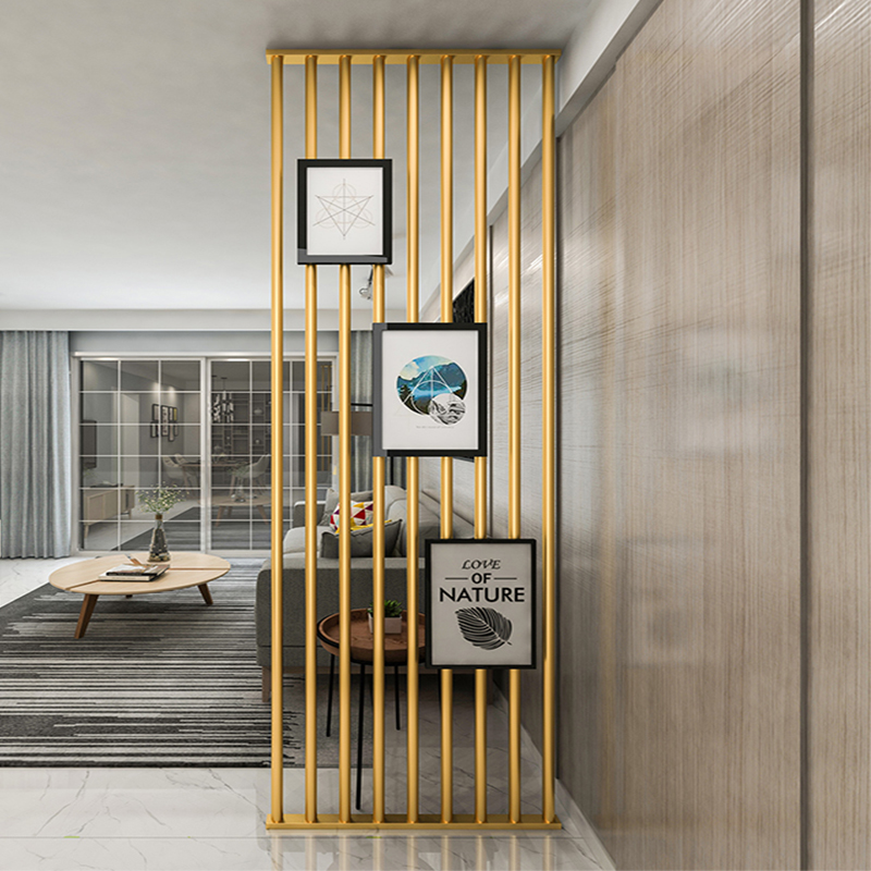 北欧客厅铁艺屏风隔断闪电客入户玄关金属屏风洗手间洗漱台隔断屏风长