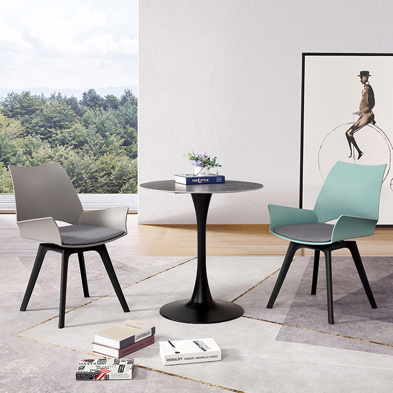 中豫鑫泽ZYXZ-VC4120117 圆桌餐桌小户型家用桌简约接待洽谈桌 1桌4椅高清大图