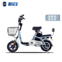 新日新国标锂电池电动车小萝莉PRO电动自行车电动车 浅微蓝/流云白
